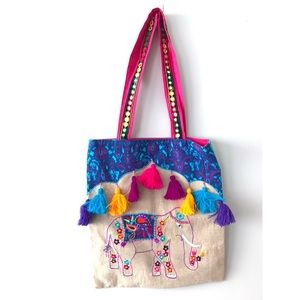Handmade tote bag from India
